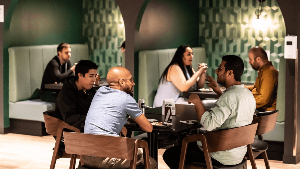 People sitting in a lounge